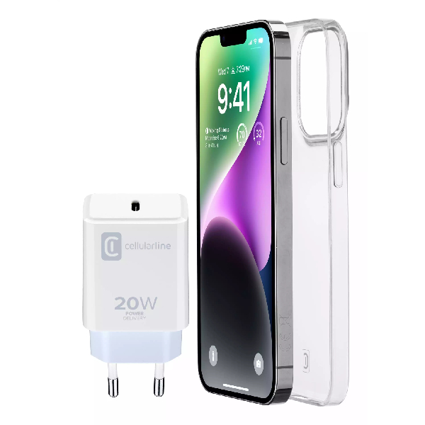 CELLULAR LINE Starter Kit Charger and Case for iPhone 14 Plus Smartphone | Cellular-line| Image 2