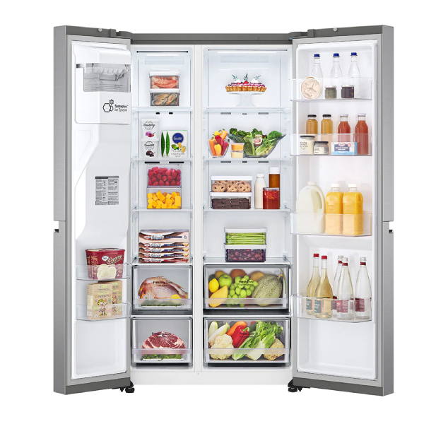 LG GSLV70PZTE Refrigerator Side by Side, With Direct Water Connection, Silver | Lg| Image 2