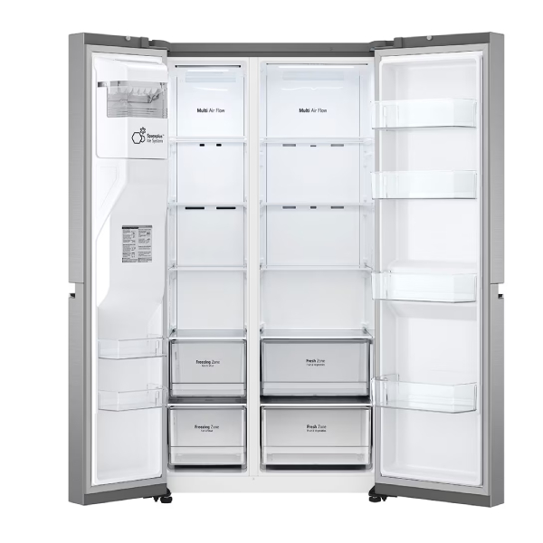 LG GSLV70PZTE Refrigerator Side by Side, With Direct Water Connection, Silver | Lg| Image 3