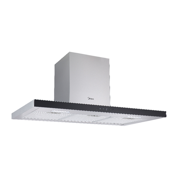 MIDEA MH90I4300X-CYP Island Hood 90 cm, Stainless Steel with Black Panel