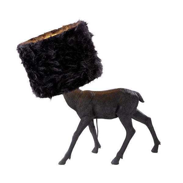 Black Deer Floor Lamp, Black