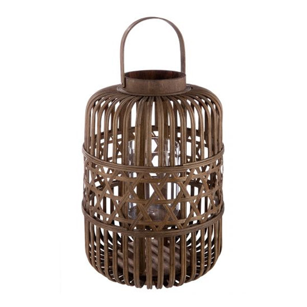 Bohemian Bamboo Stormlight Lantern Candle Holder