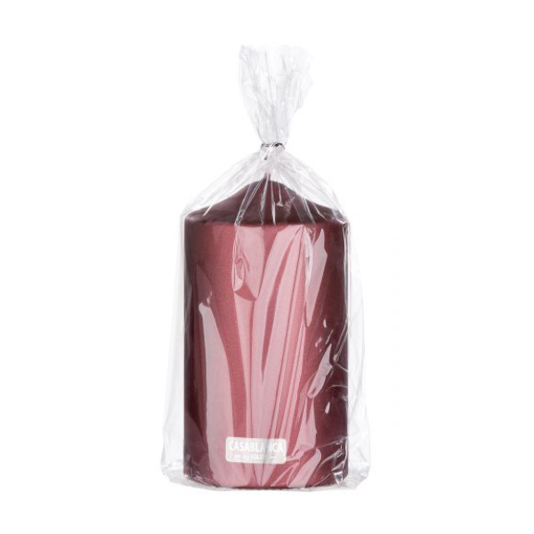 Wax Pillar Candle, Burgundy Metallic | Gilde| Image 2