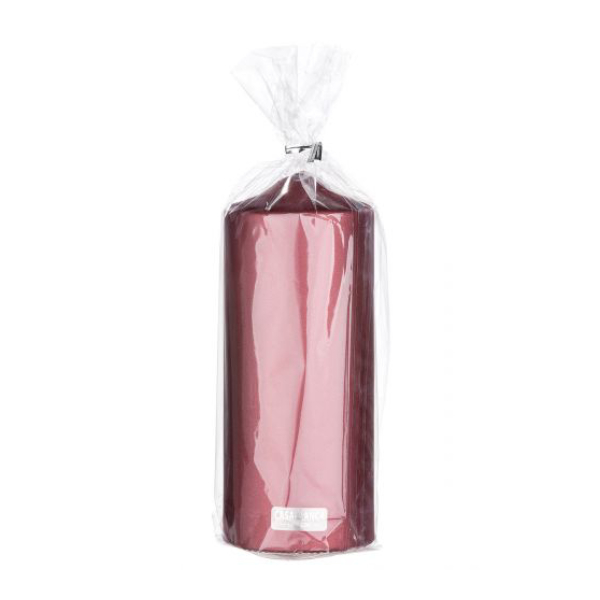 Wax Pillar Candle, Burgundy Metallic | Gilde| Image 2