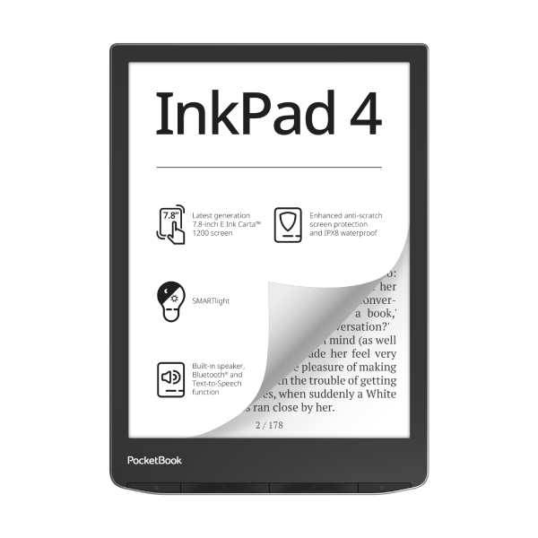 POCKETBOOKP B743G-U-WW E-Book Reader Inkpad 4, Γκρίζο