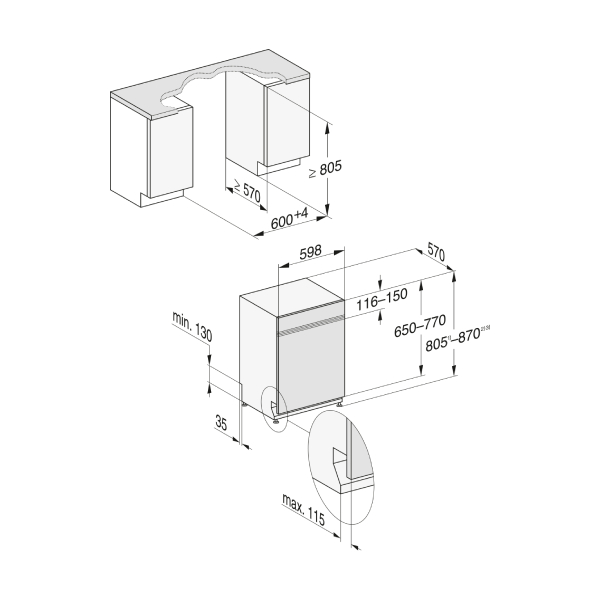 MIELE G 5110 SCI Active Ημι-Εντοιχιζόμενο Πλυντήριο Πιάτων 60 cm | Miele| Image 4