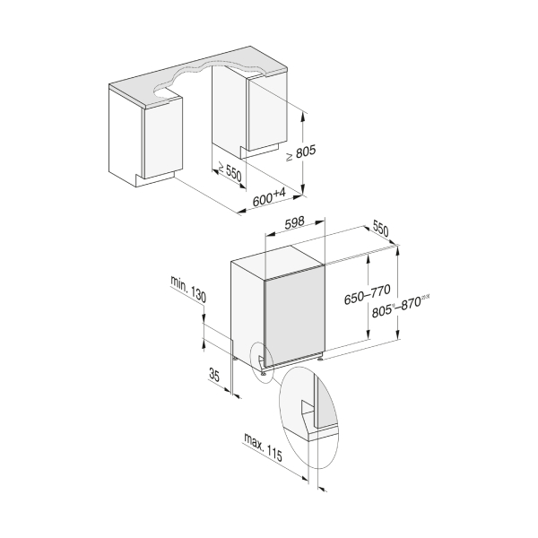 MIELE G 5150 VI Active SS Εντοιχιζόμενο Πλυντήριο Πιάτων 60 cm, Άσπρο | Miele| Image 3