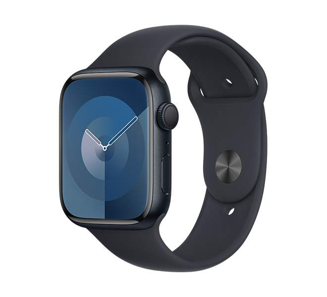 APPLE Smartwatch Series 9 GPS 45 mm, Midnight Aluminium με Midnight Sport Band Λουράκι S/M | Apple| Image 2