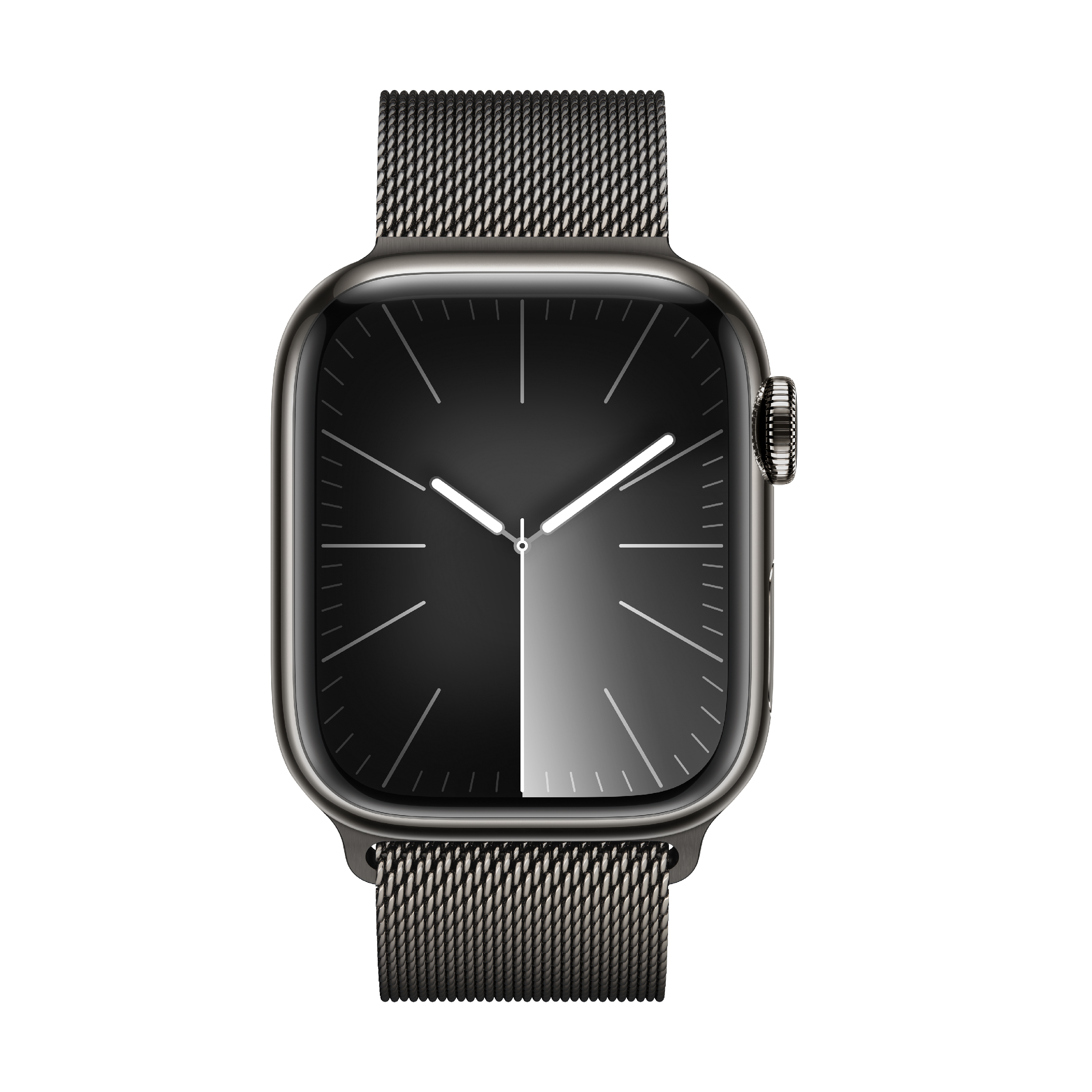 APPLE Smartwatch Series 9 GPS + Cellular 41mm, Graphite Stainless Steel με Graphite Milanese Λουράκι