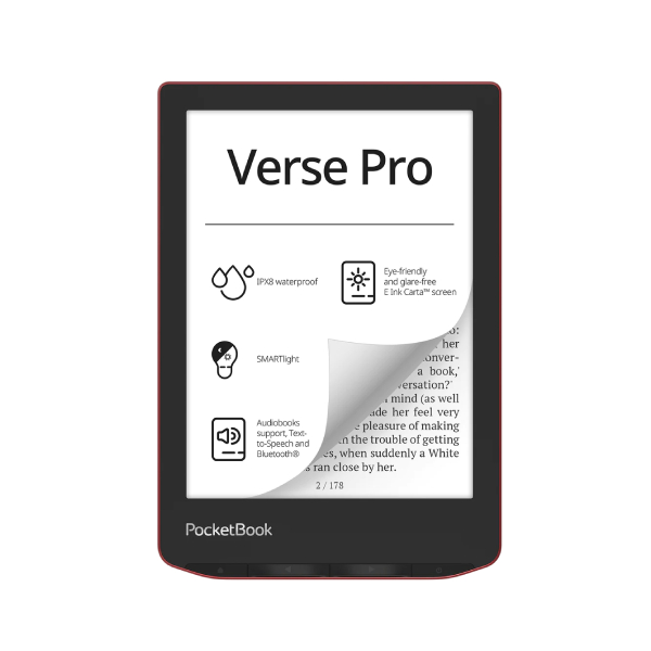 POCKETBOOK PB634-3-WW E-Book Reader Verse Pro, Κόκκινο