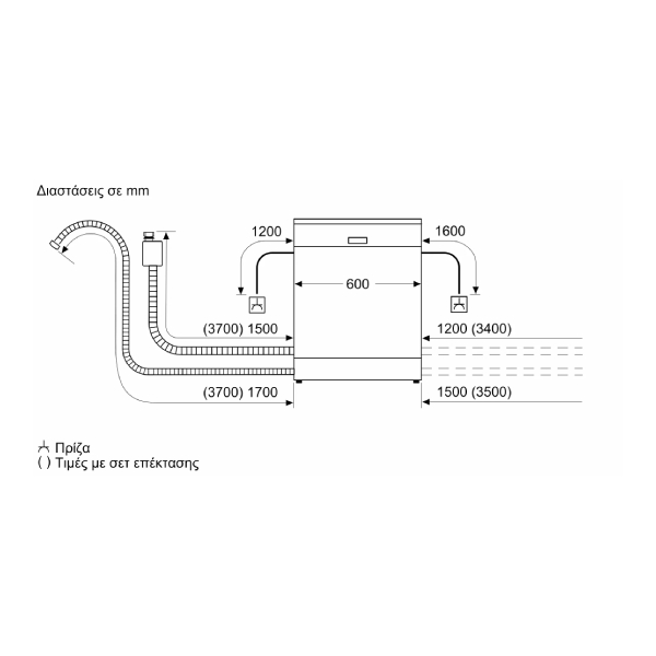 BOSCH SMS4HVI00E Σειρά 4 Ελεύθερο Πλυντήριο Πιάτων 60 cm, Inox | Bosch| Image 5