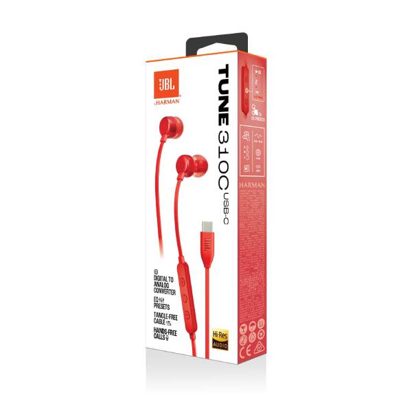 JBL Tune 310C In-Ear Headphones, Red | Jbl| Image 5