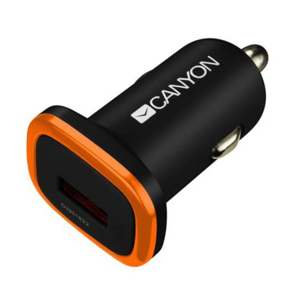 CANYON CNE-CCA01B Car Charger, 20 Watt, Black 