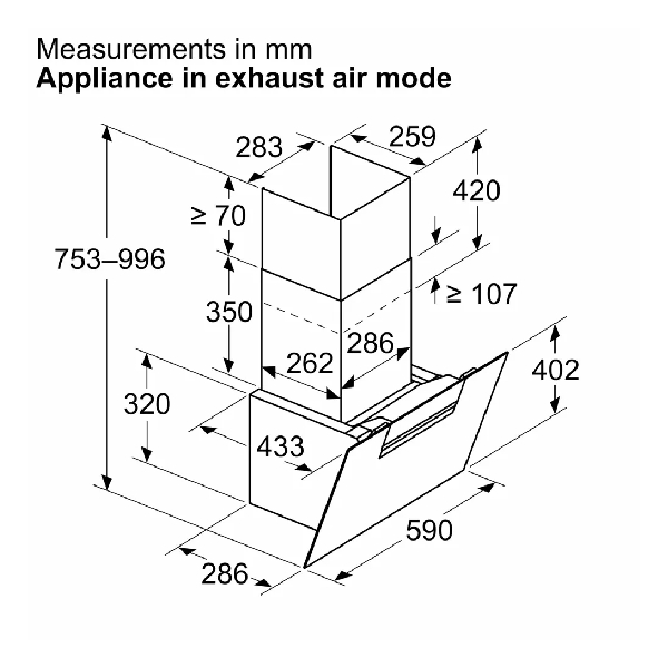 BOSCH DWK67FN60 Απορροφητήρας Τζάκι 60 cm, Μαύρο | Bosch| Image 5