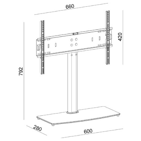 SONORA EliteStand 600 Fixed-Επιτραπέζια Βάση Στήριξης Τηλεόρασης, 32" - 65" | Sonora| Image 2