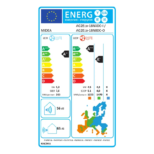 MIDEA AG2Eco-18NXD0-I Xtreme Κλιματιστικό Τοίχου 18000BTU, Άσπρο | Midea| Image 5