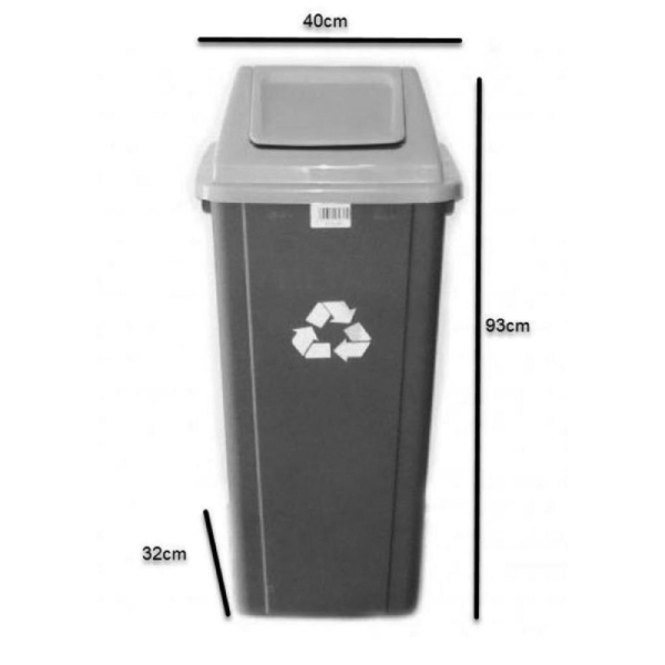 Plastic Glass Recycling Bin 90L | Bins| Image 2