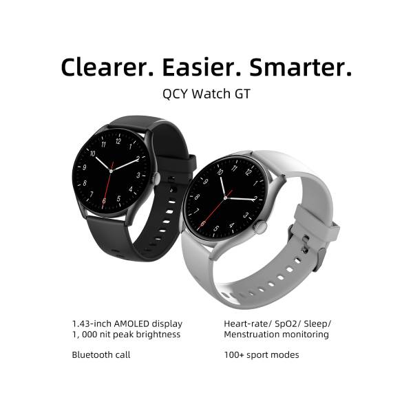 QCY GT S8 Smartwatch, Μαύρο | Qcy| Image 3