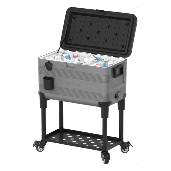 DURAMAX USPMDMIBXX174GY Patio Beverage Cart Cooler with Wheels 70L | Duramax| Image 2