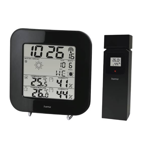 HAMA 00186310 EWS-200 Weather Station, Black