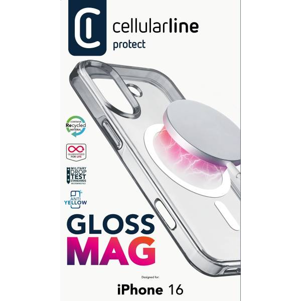 CELLULARLINE Γυαλιστερή Θήκη Mag Για iPhone 16 Smartphone, Διαφανής | Cellular-line| Image 4