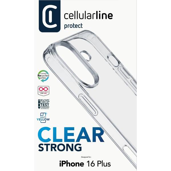 CELLULARLINE Σκληρή Θήκη Για iPhone 16 Plus Smartphone, Διαφανής | Cellular-line| Image 3