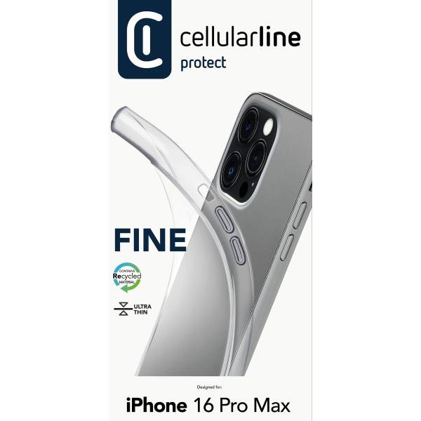 CELLULARLINE Fine Θήκη Σιλικόνης Για iPhone 16 Pro Max Smartphone, Διαφανής | Cellular-line| Image 4