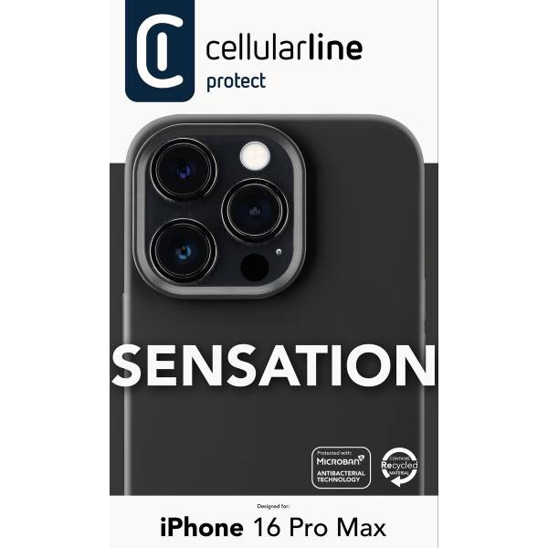 CELLULARLINE Sensation Θήκη Σιλικόνης Για iPhone 16 Pro Max Smartphone, Μαύρο | Cellular-line| Image 5