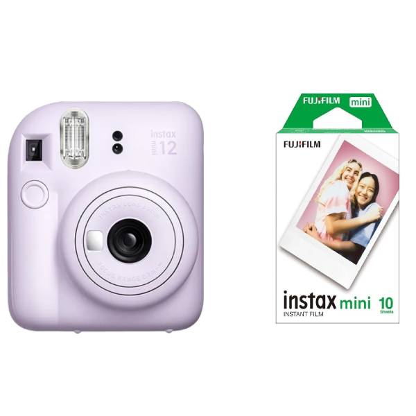 FUJIFILM Instax Mini 12 Instant Film Camera with Film 10 Pieces, Lilac Purple