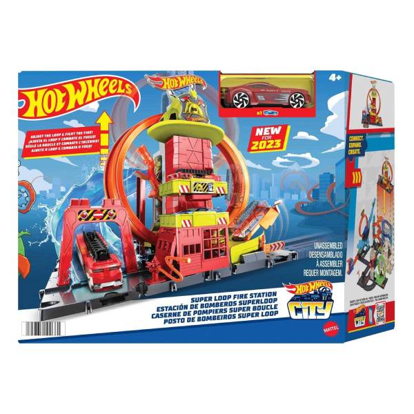 MATTEL Hot Wheels City, Πίστα Super Loop Πυροσβεστικός Σταθμός | Mattel