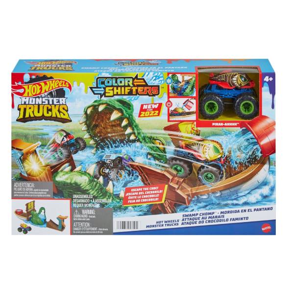 MATTEL Hot Wheels Monster Trucks: Πίστα Color Shifters - Swamp Chomp | Mattel