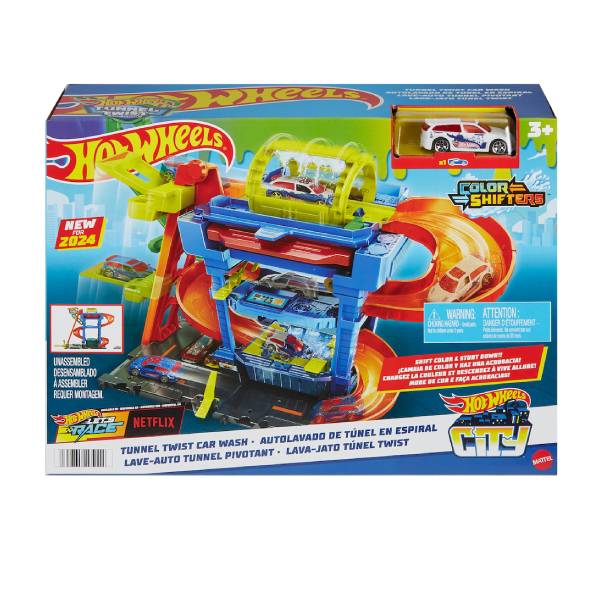 Mattel Hot Wheels® City: Color Shifters, Πίστα Πλυντήριο Tunnel Twist Car Wash | Mattel