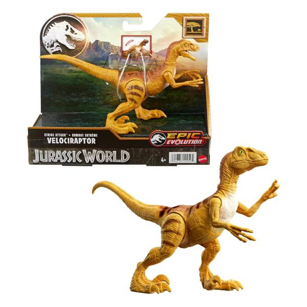 MATTEL Jurassic World: Epic Evolution Strike Attack - Velociraptor, Δεινόσαυρος | Mattel