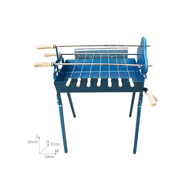 Charcoal Grill Cypriot Foukou Blue 50Χ32 cm | Korakas| Image 2