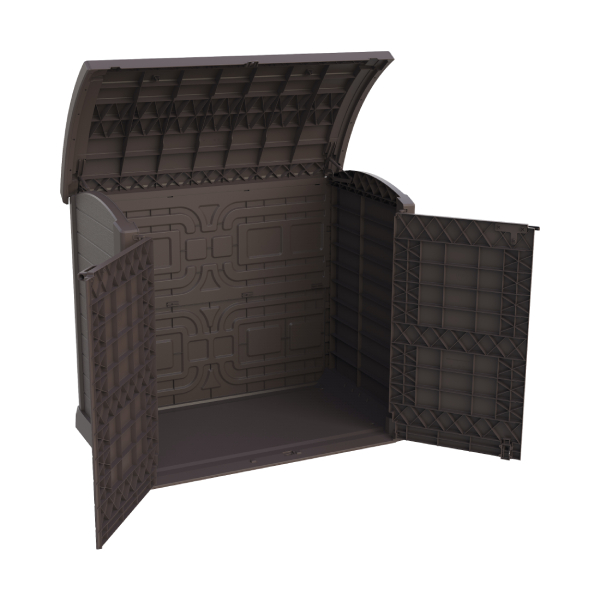 DURAMAX 86632-1200L ARC Outdoor Storage Cabinet 145X82.5X125 cm Brown | Duramax| Image 3