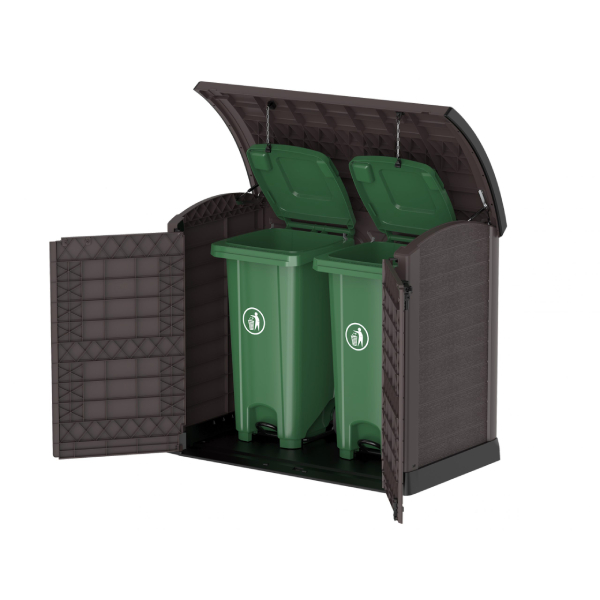 DURAMAX 86632-1200L ARC Outdoor Storage Cabinet 145X82.5X125 cm Brown | Duramax| Image 4