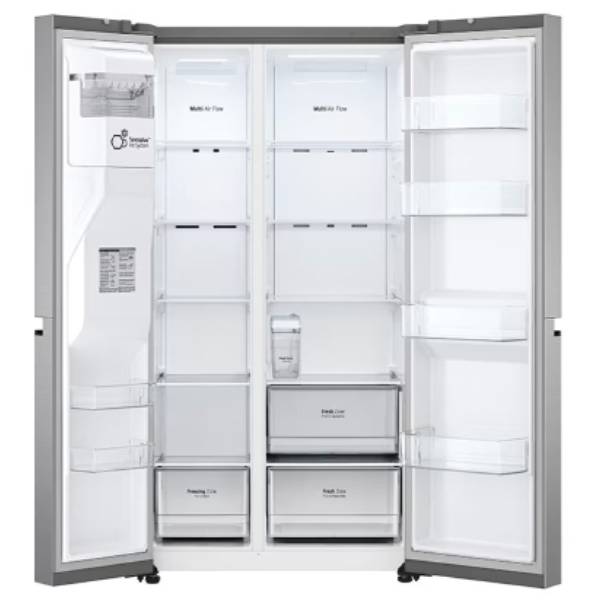 LG GSLV51PZXE Refrigerator Side by Side, With Water Tank, Silver | Lg| Image 2