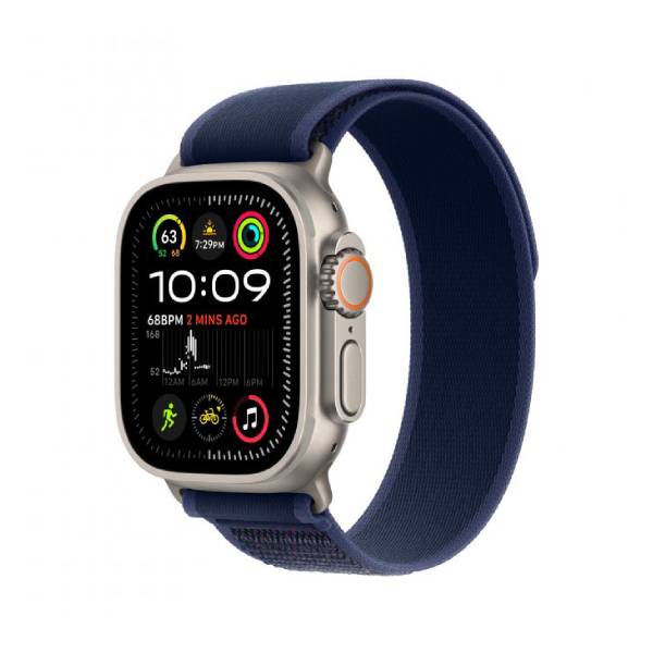 APPLE Smartwatch Ultra 2 GPS + Cellular 49mm, Natural Titanium Case with Blue Trail Loop - Small/Medium | Apple| Image 2