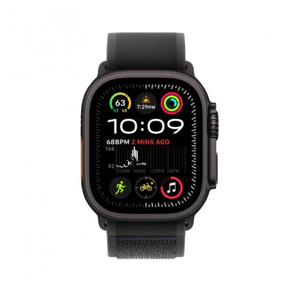 APPLE Smartwatch Ultra 2 GPS + Cellular 49mm, Μαύρο Titanium με Μαύρο Trail Loop - Small/Medium | Apple