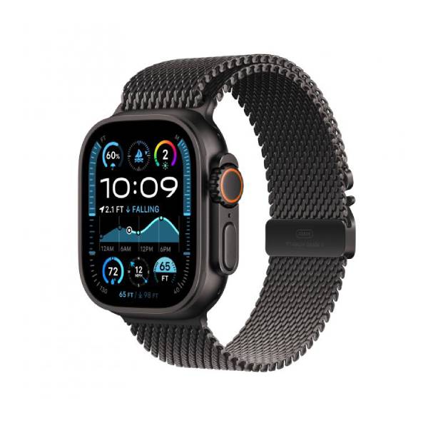 APPLE Smartwatch Ultra 2 GPS + Cellular 49mm Μαύρο Titanium με Milanese Loop - Small | Apple| Image 2