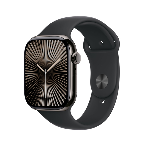 APPLE Smartwatch Series 10 GPS + Cellular 42mm, Slate Titanium με Μαύρο Sport Λουράκι, S/M | Apple| Image 2