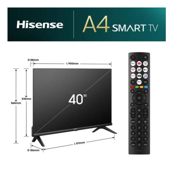 HISENSE 40A4N LED FHD Smart TV, 40"  | Hisense| Image 2