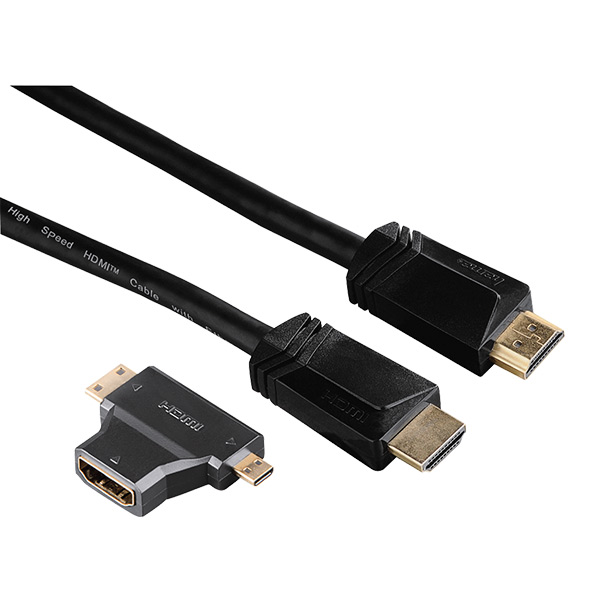 HAMA 74242 HDMI Καλώδιο + Αντάπτορας σε Micro και Μini HDMI