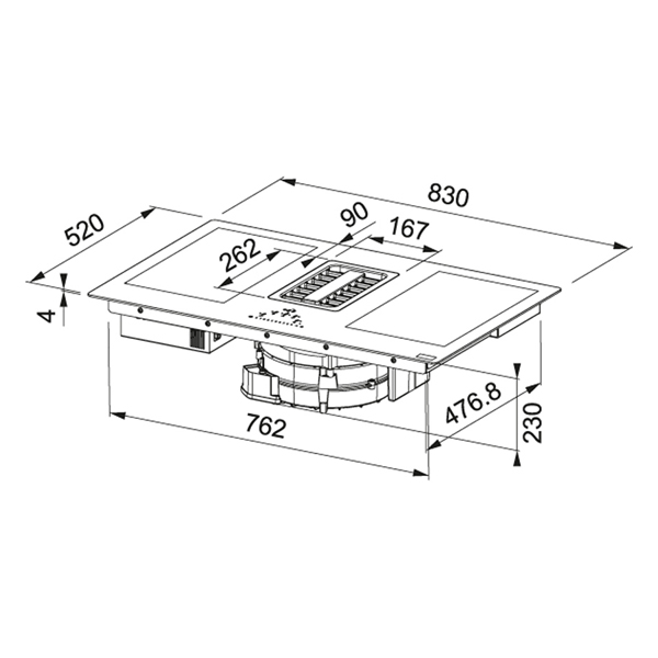 FRANKE FMA 839 HI Hob with Built-in Hood | Franke| Image 2