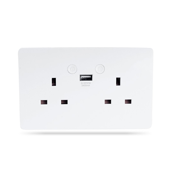 WOOX R4053 Smart Dual Wall Socket UK and USB