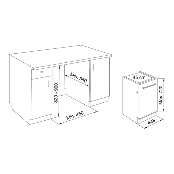 FRANKE FDW 4510 E8P Εντοιχιζόμενο Πλυντήριο Πιάτων 45 cm | Franke| Image 2