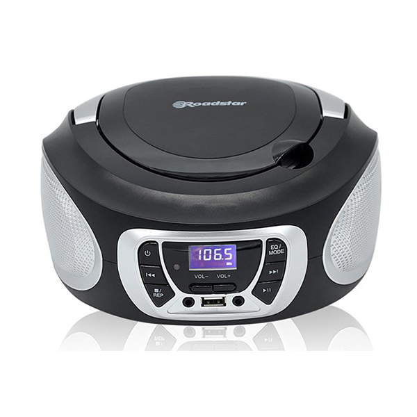 ROADSTAR CDR-365 Portable Radio with CD Player, Black