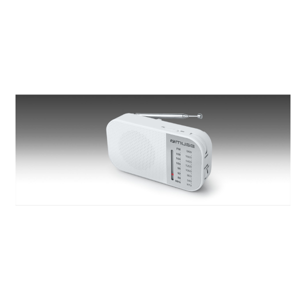 MUSE M-025 RW Pocket Radio, White | Muse| Image 2