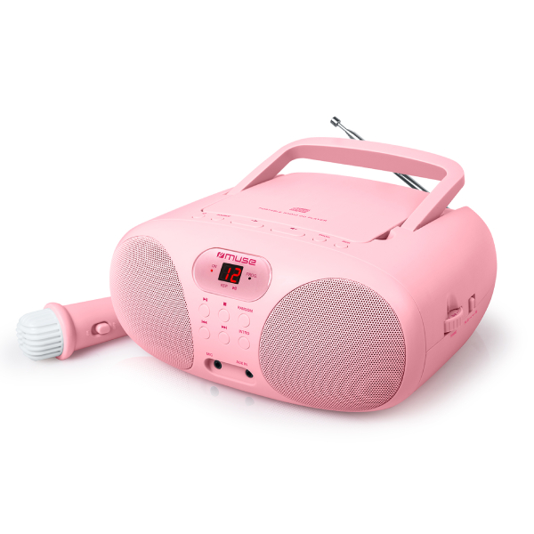 MUSE MD-203 KP Portable Radio with CD Player, Pink