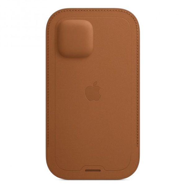 APPLE Leather Sleeve Case with MagSafe for iPhone 12/12 Pro Smartphone, Saddle Brown | Apple| Image 4